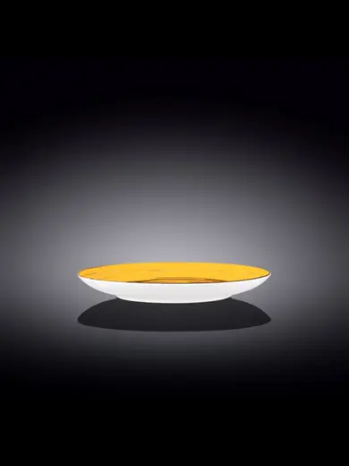 Тарелка круглая, Wilmax, Spiral, 23 см, Желтый