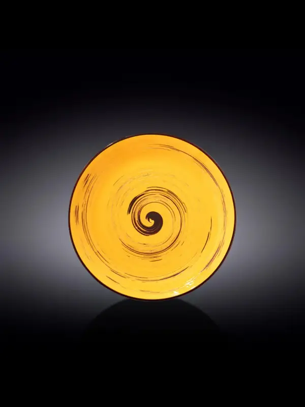 Тарелка круглая, Wilmax, Spiral, 23 см, Желтый