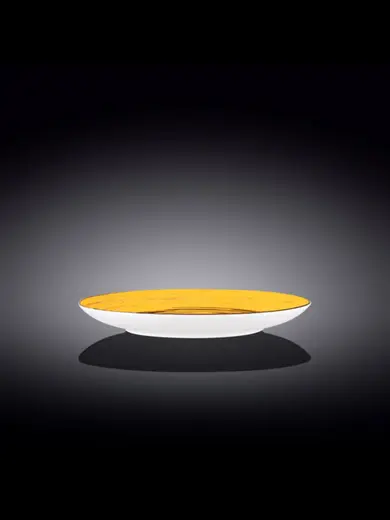 Тарелка круглая , Wilmax, Spiral, 25 см, Желтый