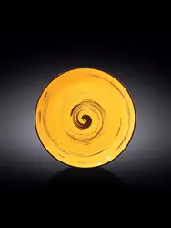 Тарелка круглая , Wilmax, Spiral, 25 см, Желтый