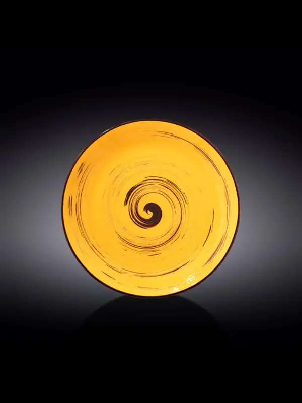 Тарелка круглая , Wilmax, Spiral, 25 см, Желтый