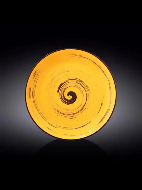 Тарелка круглая , Wilmax, Spiral, 28 см, Желтый