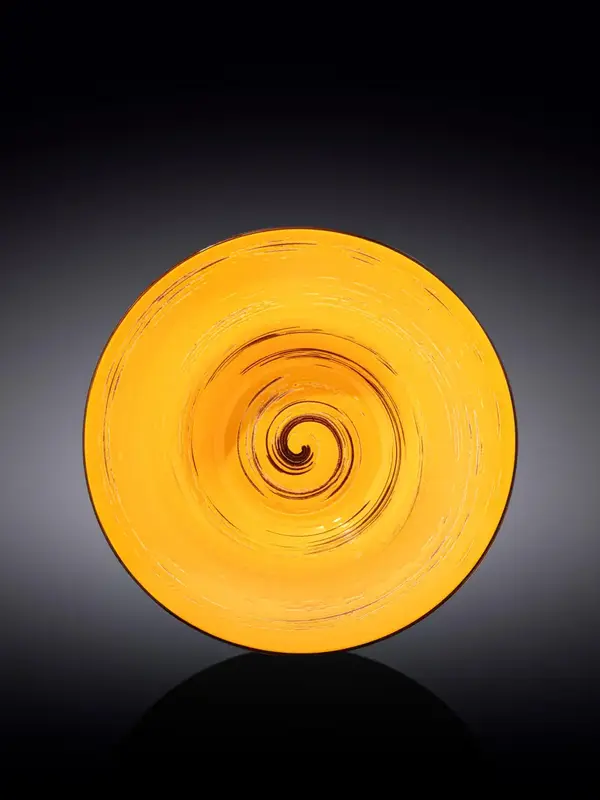 Тарелка глубокая, Wilmax, Spiral, 22.5 см, 1100 мл, Желтый
