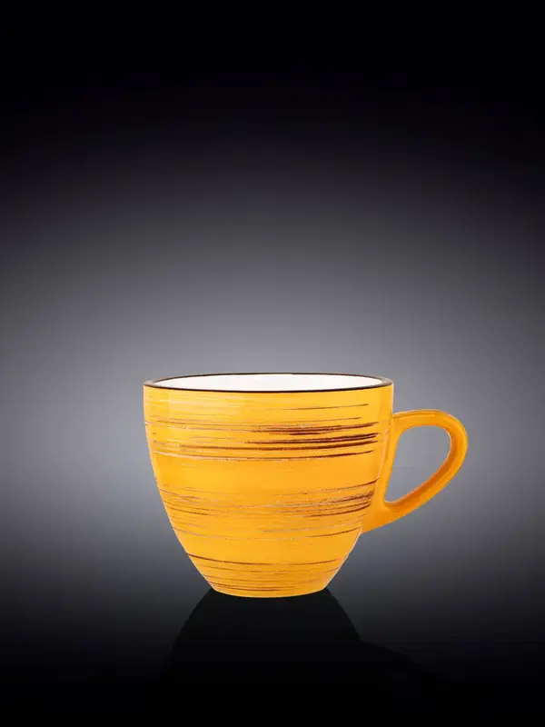 Чашка, Wilmax, Spiral, 300 мл, Желтый