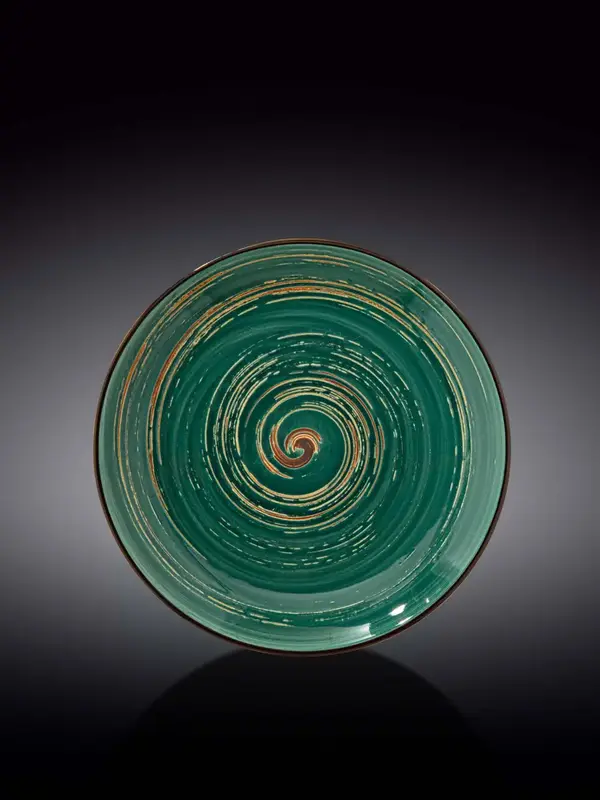 Тарелка круглая, Wilmax, Spiral, 20.5 см, Зеленый