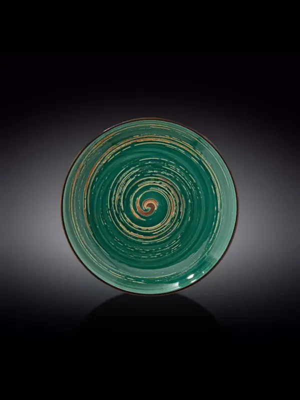 Тарелка круглая , Wilmax, Spiral, 25 см, Зеленый