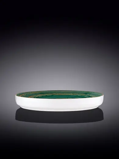 Тарелка круглая, Wilmax, Spiral, 28 см, Зеленый