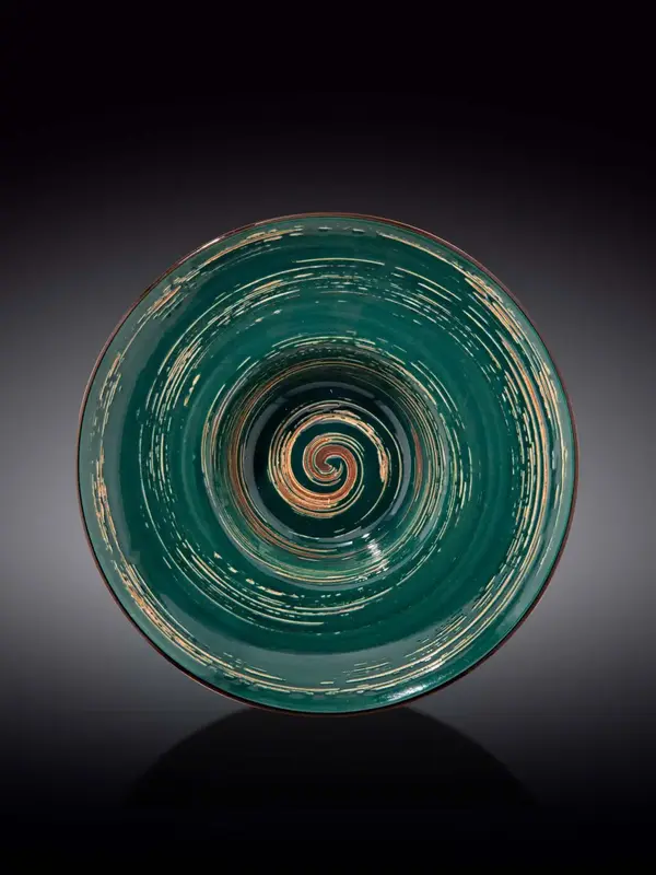 Тарелка глубокая, Wilmax, Spiral, 24 см, 200 мл, Зеленый