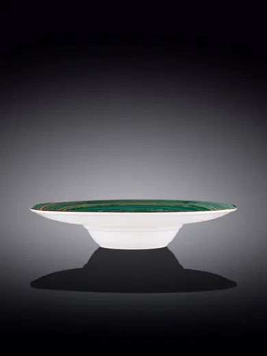 Тарелка глубокая, Wilmax, Spiral, 24 см, 200 мл, Зеленый