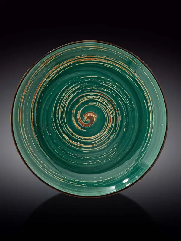 Тарелка глубокая, Wilmax, Spiral, 28.5 см, 500 мл, Зеленый