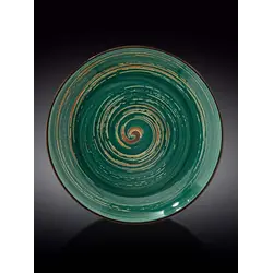 Тарелка глубокая, Wilmax, Spiral, 28.5 см, 500 мл, Зеленый