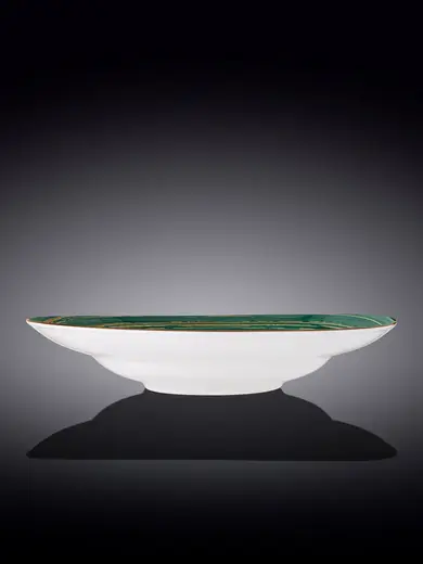 Тарелка глубокая, Wilmax, Spiral, 28.5 см, 500 мл, Зеленый