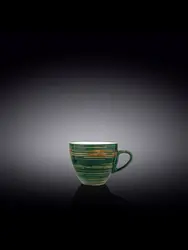 Чашка, Wilmax, Spiral, 110 мл, Зеленый