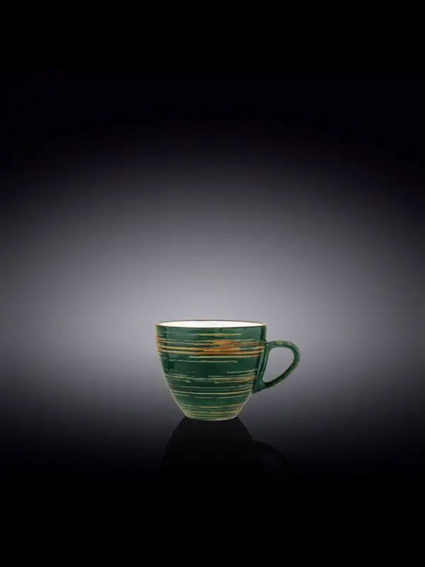 Чашка, Wilmax, Spiral, 110 мл, Зеленый