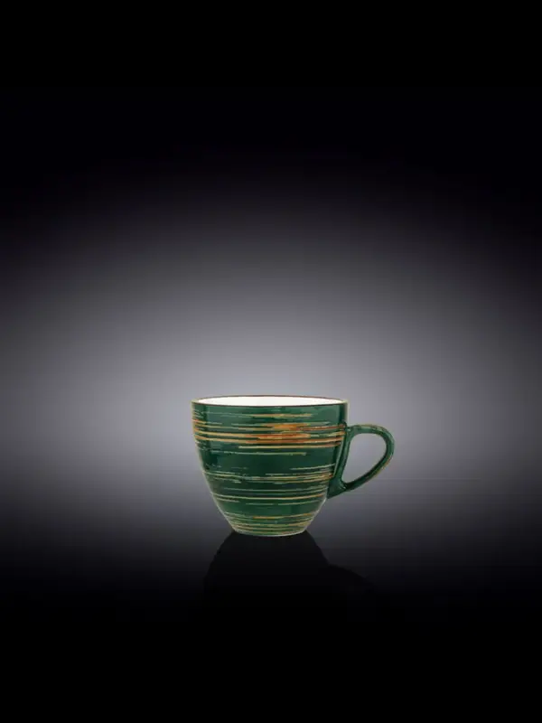 Чашка, Wilmax, Spiral, 190 мл, Зеленый