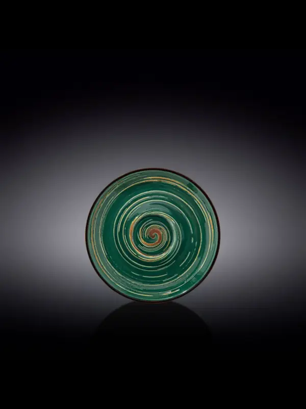 Блюдце, Wilmax, Spiral, 15 см, Зеленый