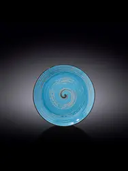 Тарелка круглая, Wilmax, Spiral, 18 см, Голубой