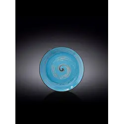 Тарелка круглая, Wilmax, Spiral, 18 см, Голубой