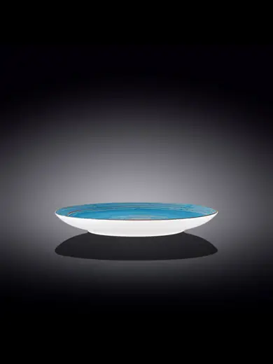 Тарелка круглая , Wilmax, Spiral, 25 см, Голубой