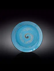 Тарелка круглая , Wilmax, Spiral, 25 см, Голубой