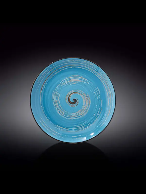 Тарелка круглая , Wilmax, Spiral, 25 см, Голубой