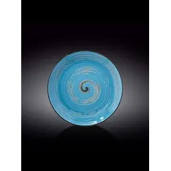 Тарелка круглая , Wilmax, Spiral, 25 см, Голубой