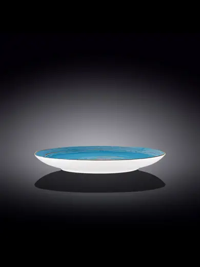 Тарелка круглая , Wilmax, Spiral, 28 см, Голубой