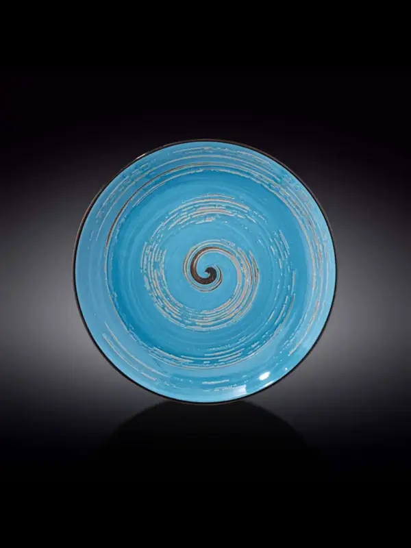Тарелка круглая , Wilmax, Spiral, 28 см, Голубой
