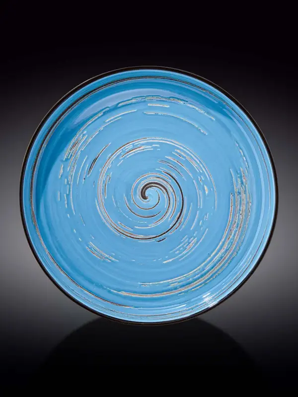 Тарелка, Wilmax, Spiral, 28 см, Голубой