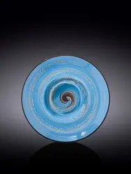 Тарелка глубокая, Wilmax, Spiral, 25.5 см, 1500 мл, Голубой