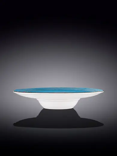Тарелка глубокая, Wilmax, Spiral, 24 см, 200 мл, Голубой