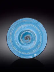 Тарелка глубокая, Wilmax, Spiral, 24 см, 200 мл, Голубой