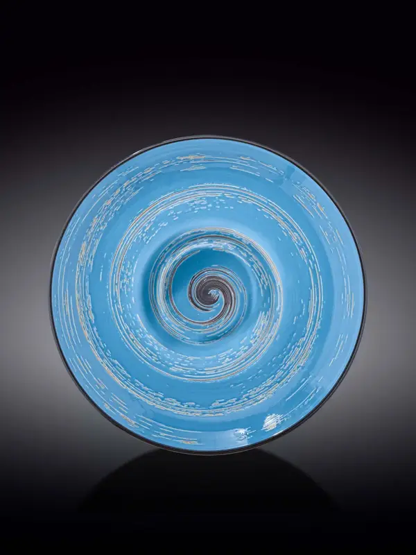 Тарелка глубокая, Wilmax, Spiral, 24 см, 200 мл, Голубой