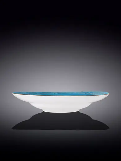 Тарелка глубокая, Wilmax, Spiral, 25.5 см, 350 мл, Голубой