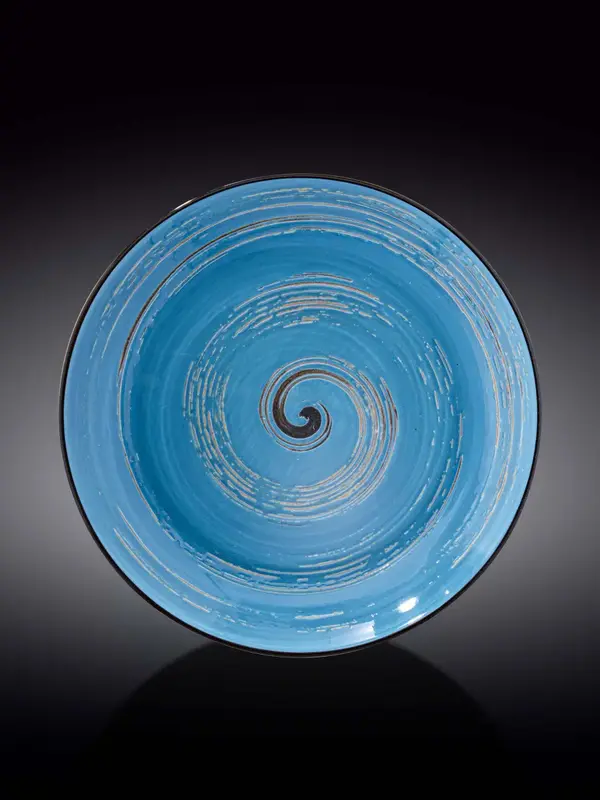 Тарелка глубокая, Wilmax, Spiral, 25.5 см, 350 мл, Голубой