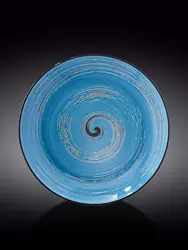 Тарелка глубокая, Wilmax, Spiral, 28.5 см, 500 мл, Голубой