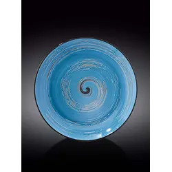 Тарелка глубокая, Wilmax, Spiral, 28.5 см, 500 мл, Голубой