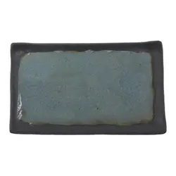 Блюдо прямоугольное, P.L. Proff Cuisine, Turquoise design on black, 26 x 16,2 x 2 см