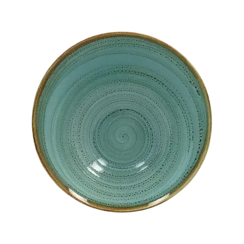 Ассиметричная тарелка RAK Porcelain Twirl Lagoon 1600 мл