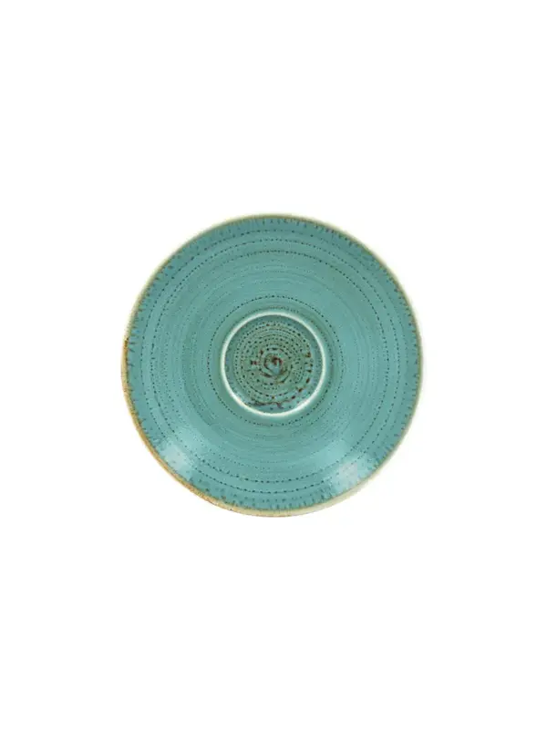 Блюдце круглое, RAK Porcelain, Twirl, Lagoon, 17 см