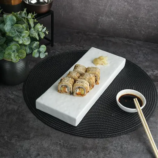 Блюдо прямоугольное P.L. Proff Cuisine White Matt Panasia 30,6*12*3 см