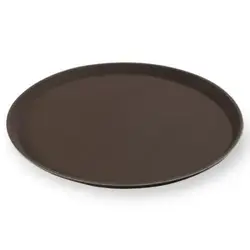 Поднос прорезиненный, коричневый, MGprof, 27 см