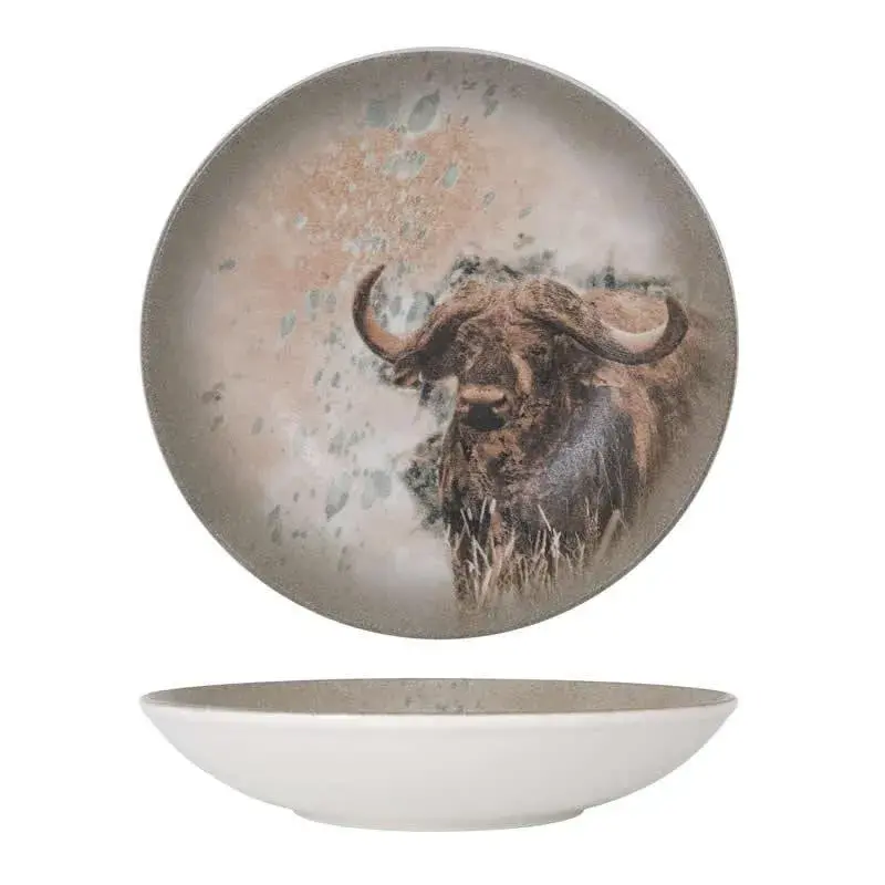 Тарелка d=250 мм. глубокая 1300 мл. h=50 мм. Саванна, форма Банкет Bonna /1/6/ 