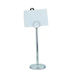 Держатель для ценников и табличек d=7,2 см. h=22 см. нерж. на подставке MGsteel /1/12/120/