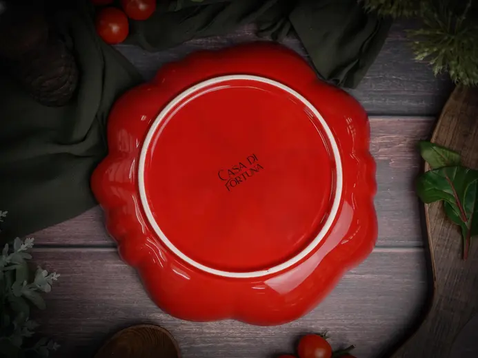 Тарелка глубокая d 26 см h 4,6 см, Tomato