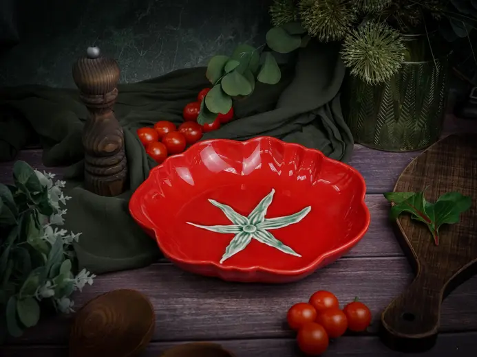 Тарелка глубокая d 26 см h 4,6 см, Tomato