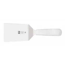 Лопатка 27,5 см. изогнутая раб. часть 11*9 см. нерж. широкая с пластик. ручкой, белая Icel /1/6/