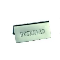 Табличка "Резерв" 120*55 мм. нерж. MGsteel /1/100/