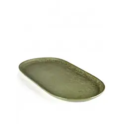 Блюдо овальное 17X35,5 см, h 2 см, цвет CAMOGREEN