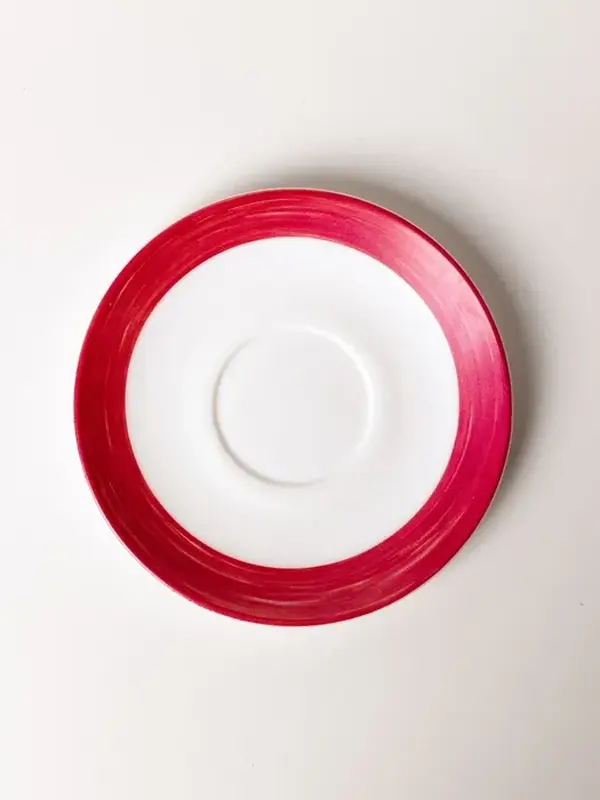 Блюдце, ARC International, Brush Cherry, вишневый край, (чашка 40594), d 140 мм